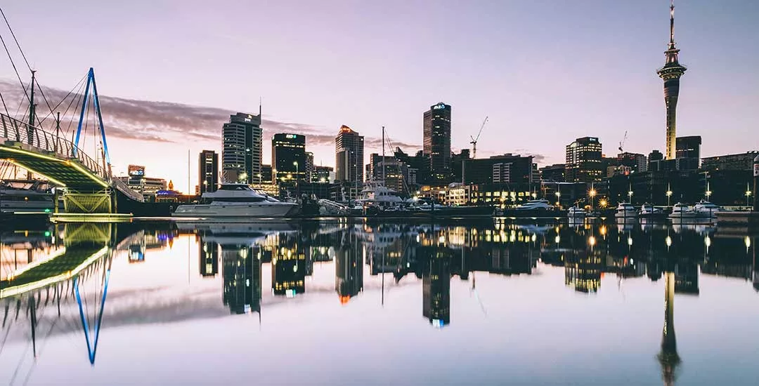 image from the marina of down town auckland new zealand