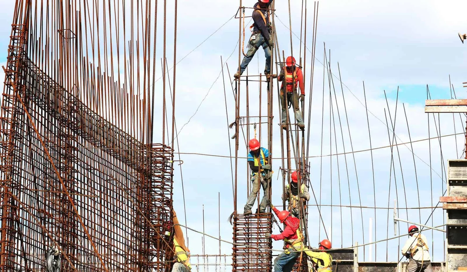 Self-employed construction worker at a site