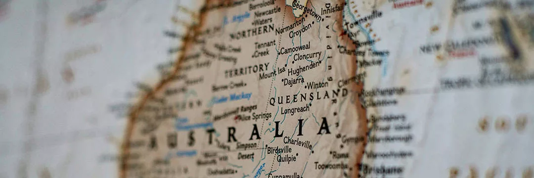 image of a map of Australia