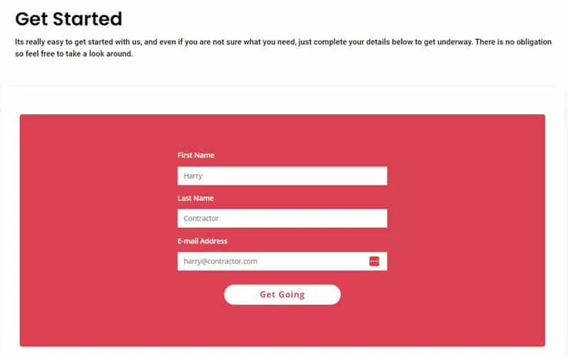 No sales team here. Harry signs up straight from our online page.
