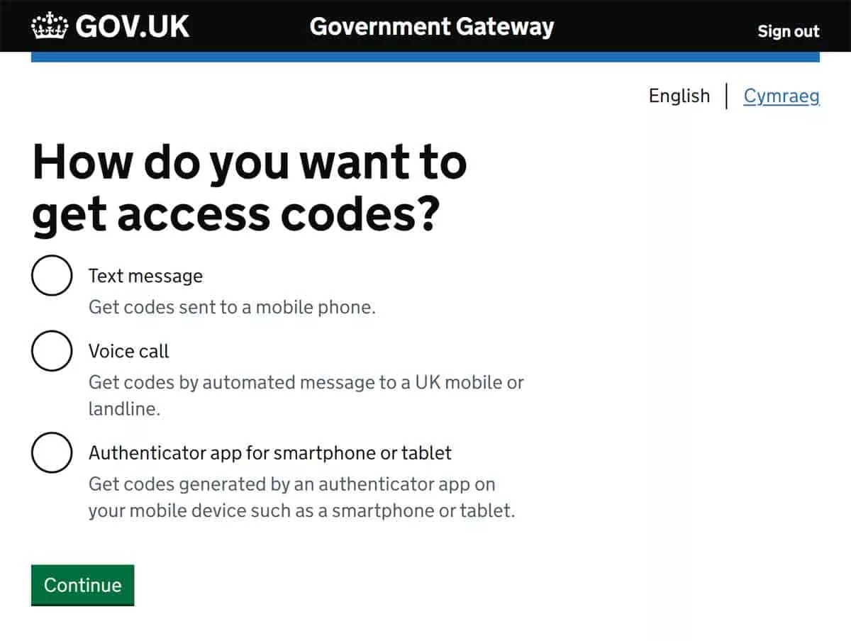 Two factor authentication set-up is needed when forming a limited company
