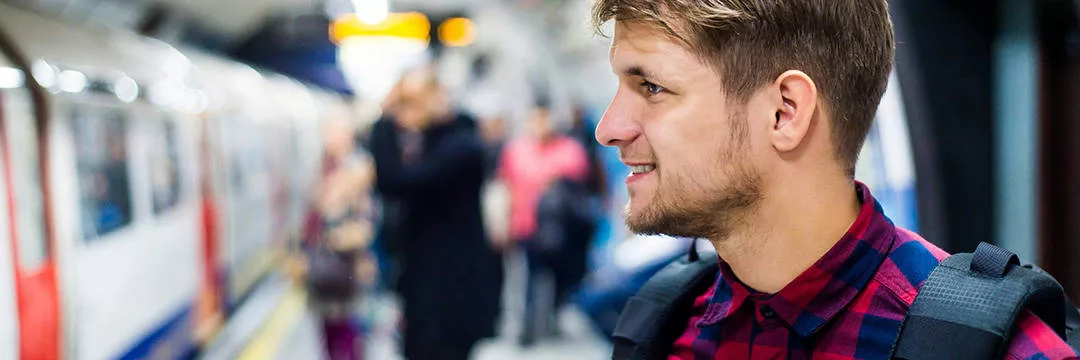 A newly arrived UK resident using underground tube