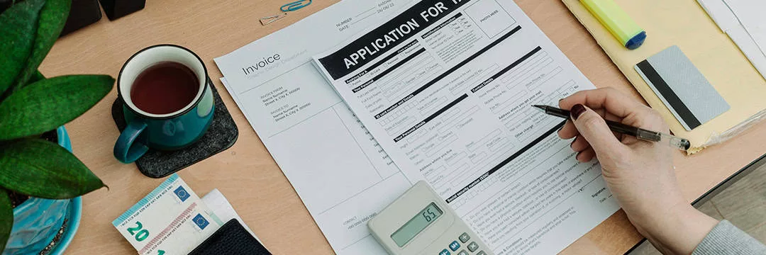 filing out VAT registration form 
