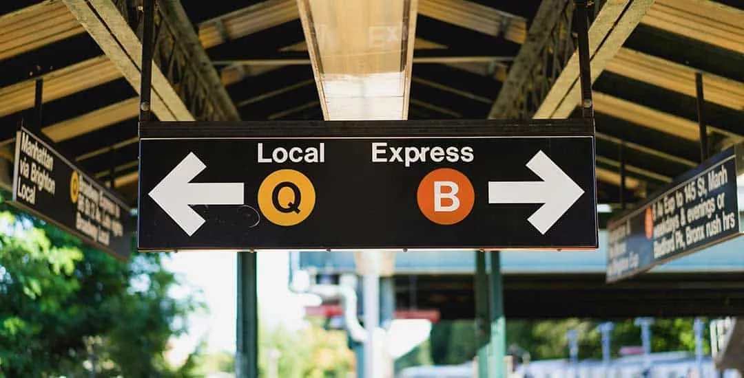 train platform sign