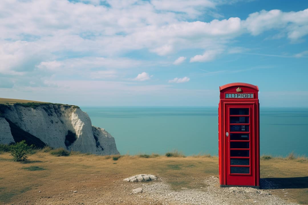 Red telephone box in Dover if you need to call your london accountant